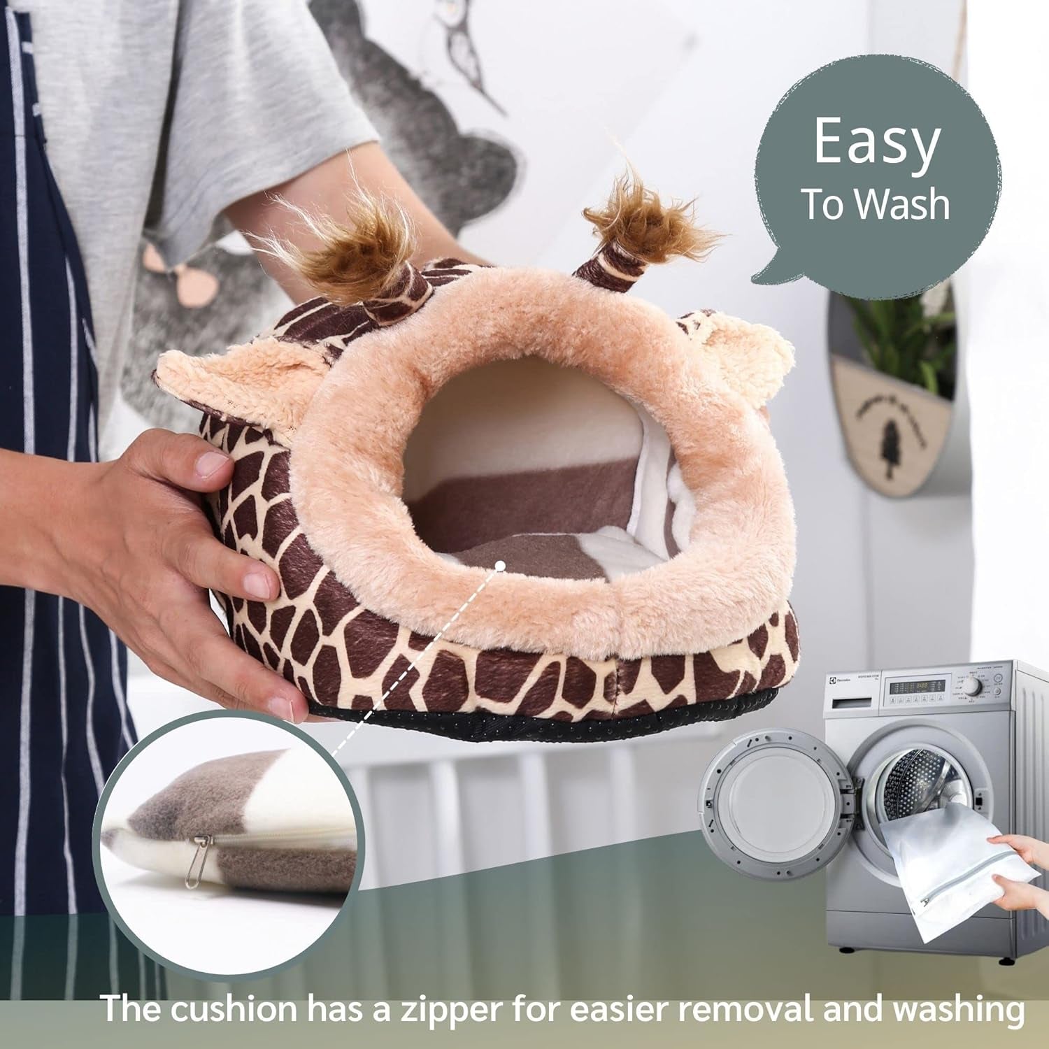 Warmer Hedgehog Supplies Toys House Cage Accessories Bed Sleeping Bag (L,Giraffe)