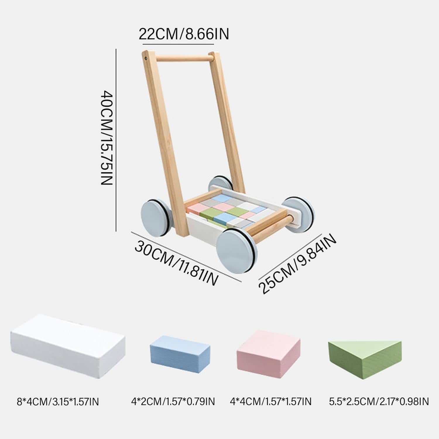 Push Walker for Babies 6–12 Months – Push & Pull Wooden Baby Walker, Easy-Assembly Learning Walker, Promotes Balance, Motor Skills & Early Development
