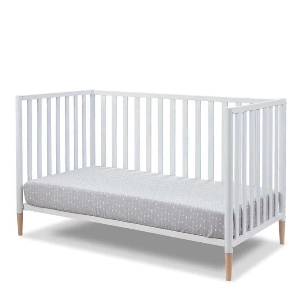 Mia 3-In-1 Convertible Crib by Sorelle – European Solid Beech Wood, Scandi-Inspired Design, Customizable Colors, Eco-Friendly Finish