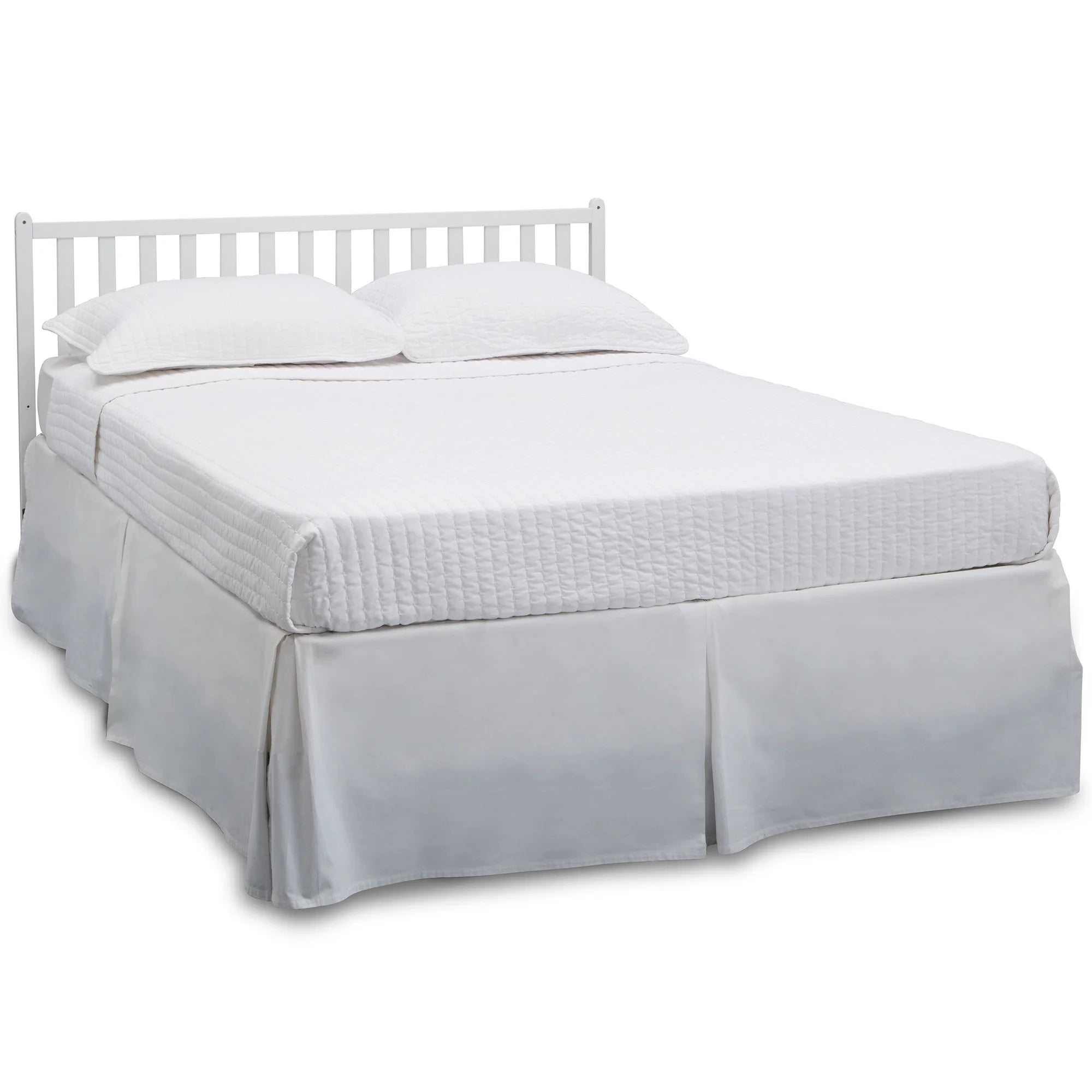 Heartland 4-In-1 Convertible Crib – Bianca White, GREENGUARD Gold Certified, Converts to Toddler Bed, Daybed, and Full-Size Bed