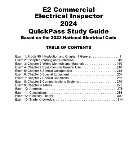 E2 Commercial Electrical Inspector Quickpass Study Guide Based on 2023 NFPA 70
