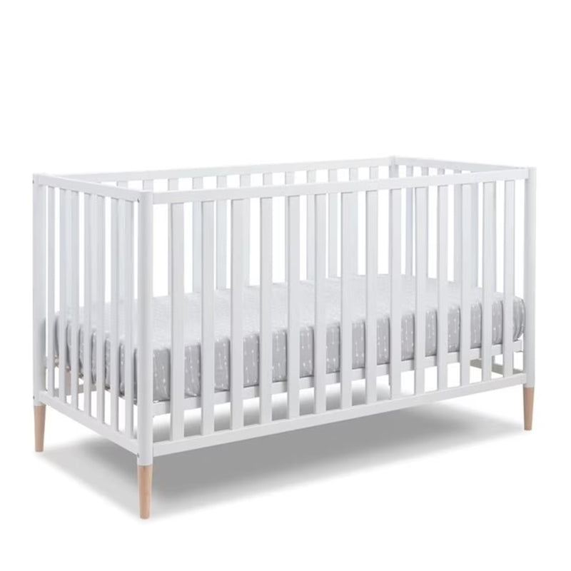 Mia 3-In-1 Convertible Crib by Sorelle – European Solid Beech Wood, Scandi-Inspired Design, Customizable Colors, Eco-Friendly Finish