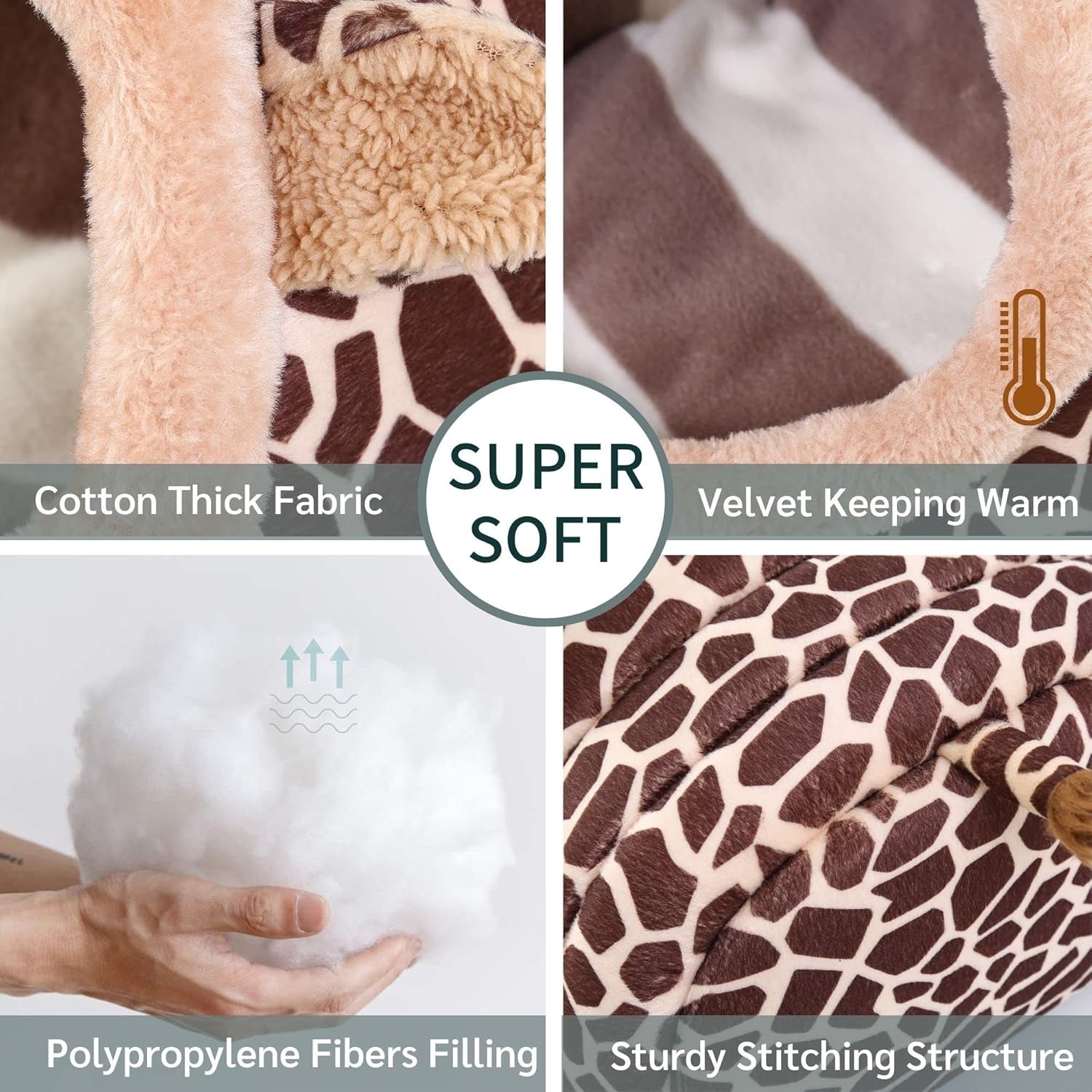 Warmer Hedgehog Supplies Toys House Cage Accessories Bed Sleeping Bag (L,Giraffe)