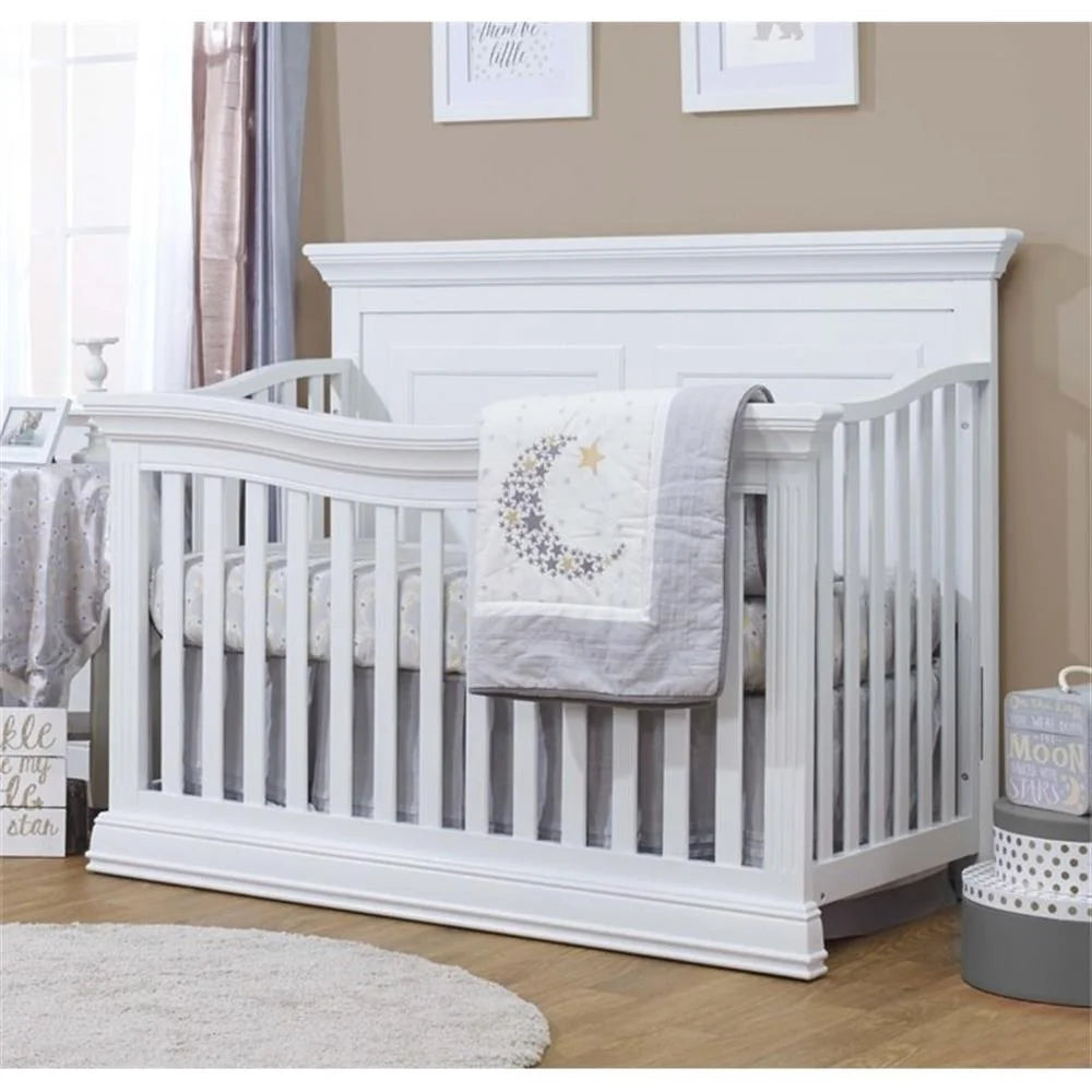 Sorelle Paxton 4-In-1 Convertible Crib – White, Converts to Toddler Bed, Daybed, and Full-Size Bed