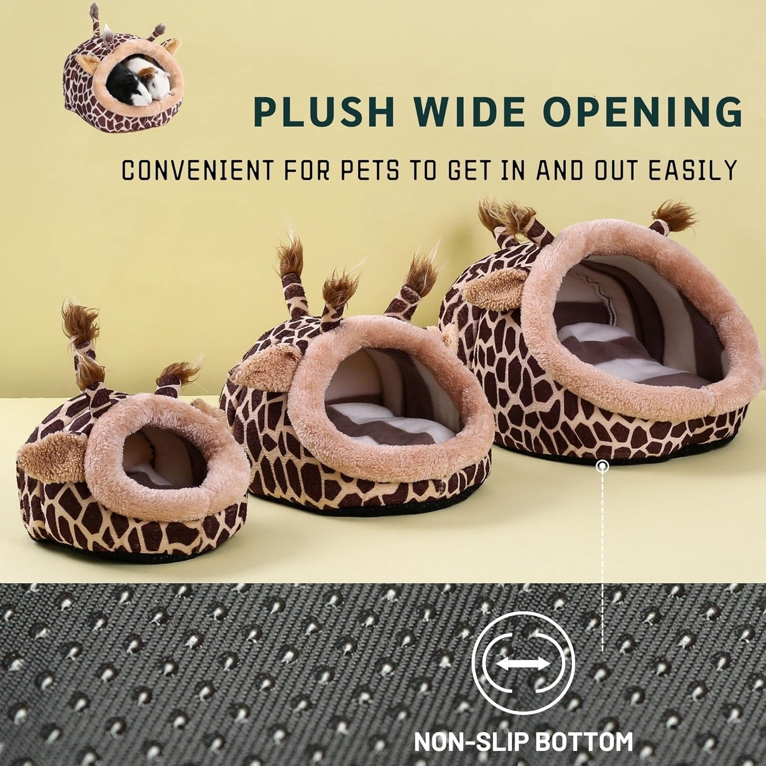 Warmer Hedgehog Supplies Toys House Cage Accessories Bed Sleeping Bag (L,Giraffe)