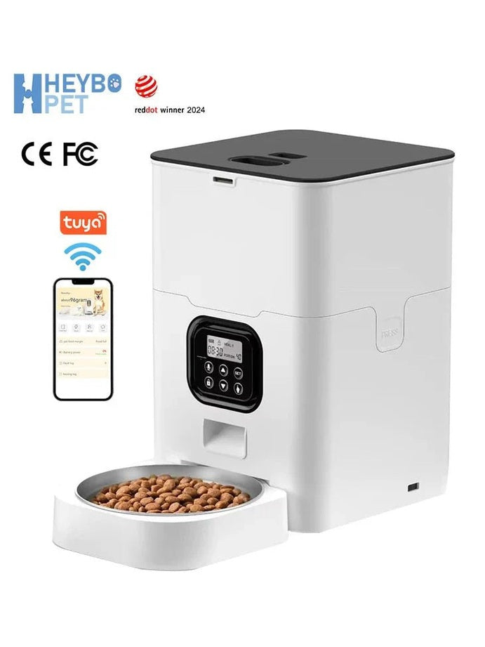 Wifi-Enabled Smart Pet Feeder - App Control & Remote Feeding | HEYBO