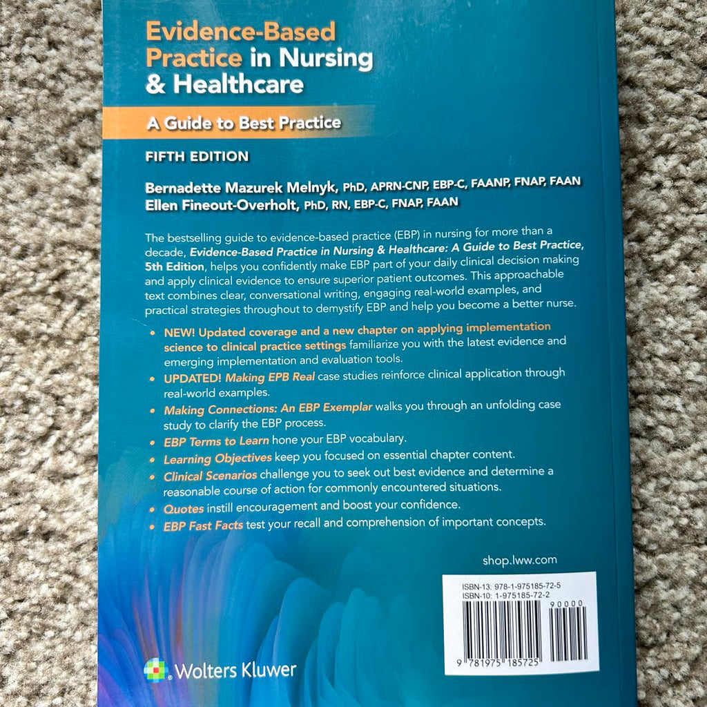 evidence-based nursing practice guide back cover