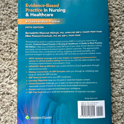 evidence-based nursing practice guide back cover