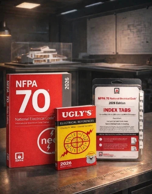 NFPA 70 National Electrical Code NEC 2026 Spiralbound With Index Tab Ugly’s Electrical References, 2026 Edition Spiral-bound